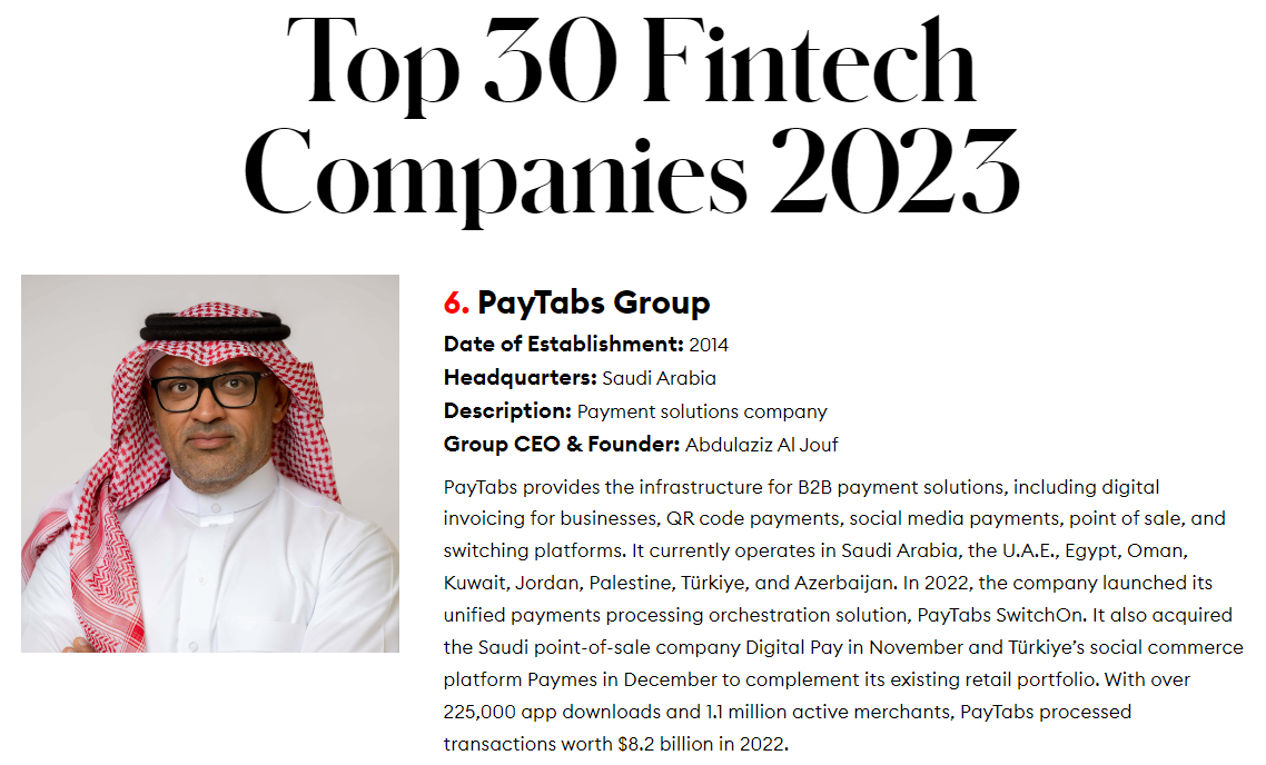 Forbes Middle East - Top Fintech Companies 2023