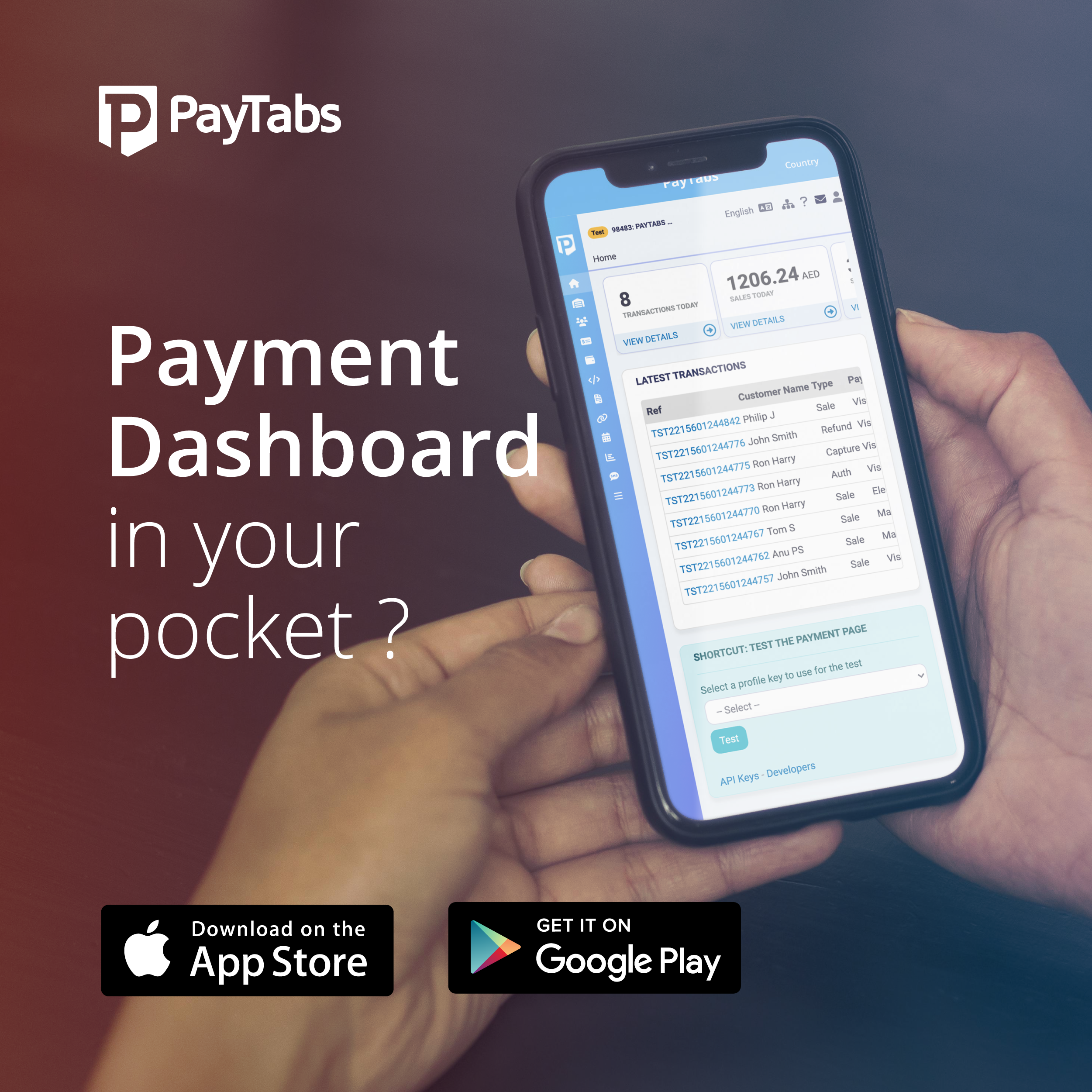 Payment Dashboard in your pocket